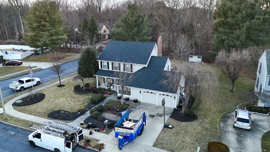 Velocity Roofing crew completing a full roof replacement on South Jersey home